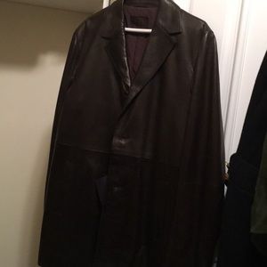Prada men’s leather coat brand new size large